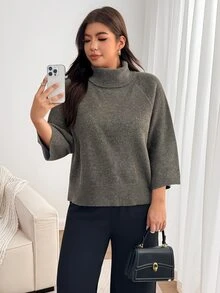 Enliva Sweater Ukuran Besar untuk Musim Dingin - Grey - View 8