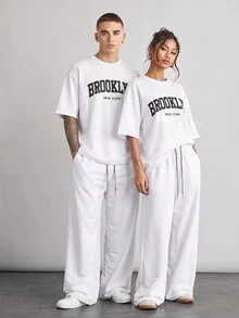 NORVETH Men T-Shirt Co-Ords - White - View 1