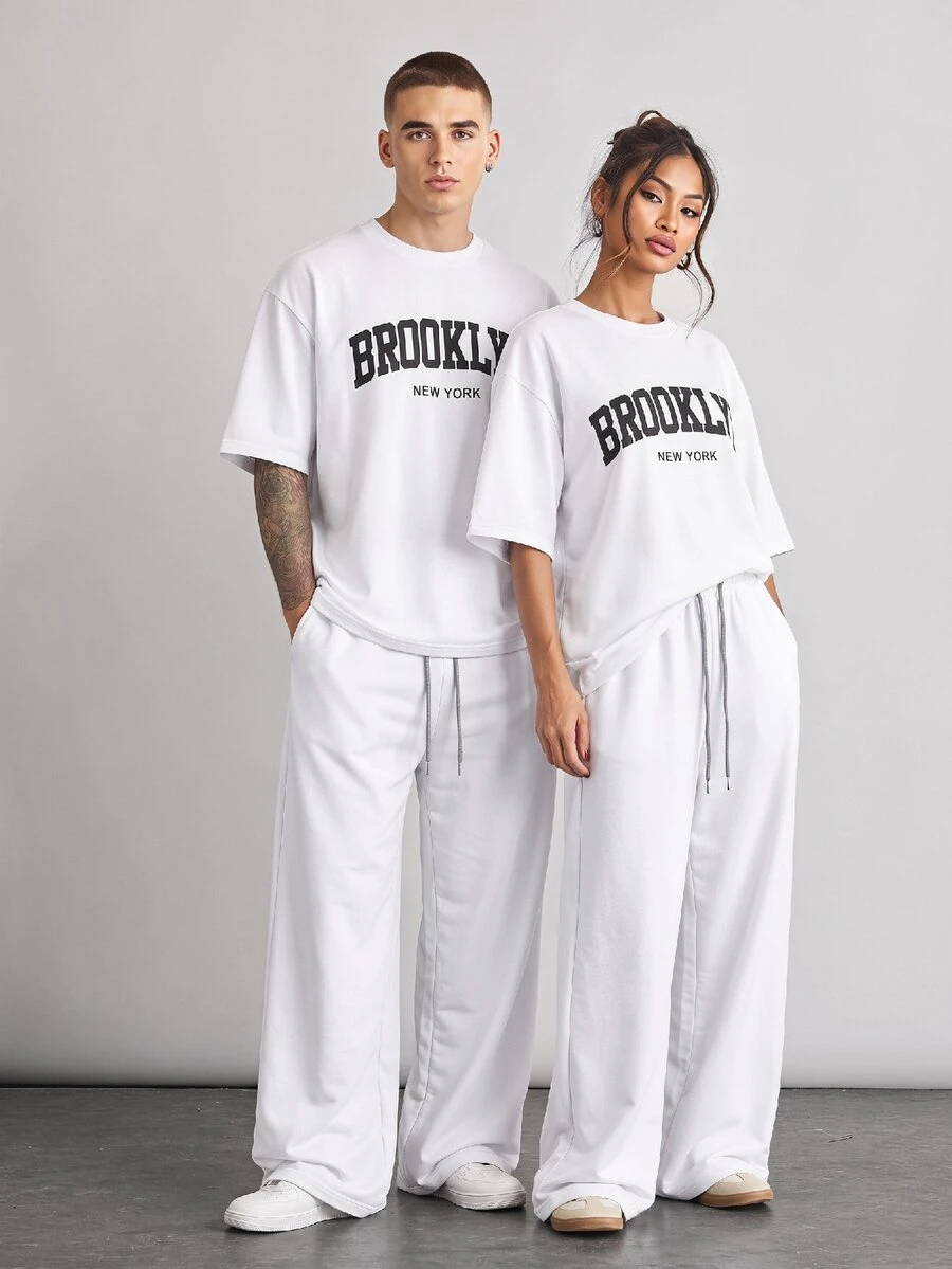 NORVETH Men T-Shirt Co-Ords - White - View 1