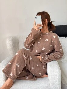 Napfluff Women Pajama Sets - Brown - View 6