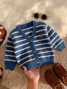 SHEIN Baby Boys Autumn Cardigans - Multicolor - View 4