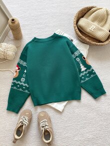 PrepCrw Young Boys Sweaters - Dark Green - View 3