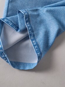SHEIN Tween Girls Pants - Blue - View 5