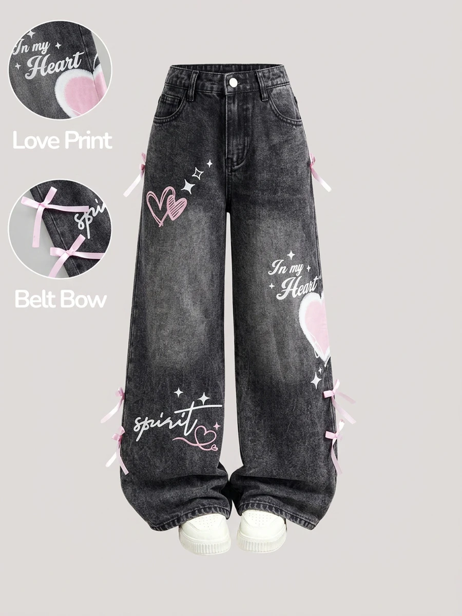 Tween Girls Jeans - Black - View 1