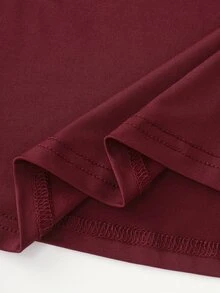 Flairista Camiseta con hombros descubiertos y fruncida - Burdeos - Ver 6