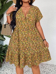 SHEIN LUNE Plus Size Dresses - Multicolor - View 6