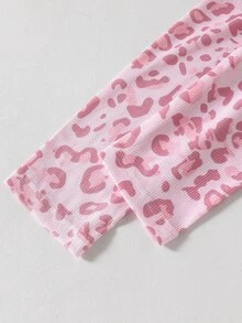 SHEIN 青少年女孩針織休閒修身短版上衣，極簡復古圖案長袖T恤，返校秋季服飾 - 彩色 - 查看 6