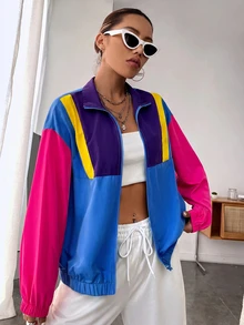 SHEIN EZwear 女式輕質夾克 - 寶藍色 - 查看 6