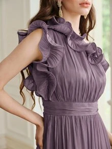 Anewsta Women Long Dresses - Bold Plum - View 4