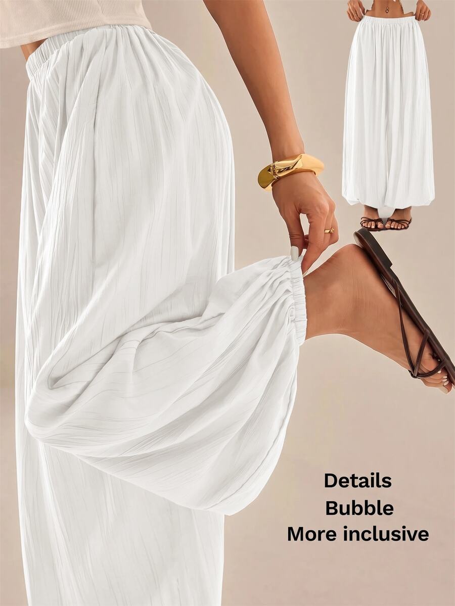 SHEIN PETITE Women Pants - White - View 1