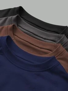 SHEIN Velisys 4件組女款運動T恤與背心 - 彩色 - 查看 5