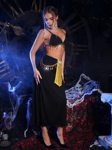 Fantasy Costume Fantasy Costume Trang Phục Hóa Trang Nữ - màu đen - Xem 5