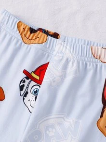 SHEIN | PAW Patrol 小男孩卡通圖案睡衣套裝 - 淺藍色 - 查看 7
