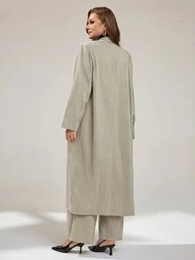 Auralis Plus Size Suit Sets - Aprikot - View 2