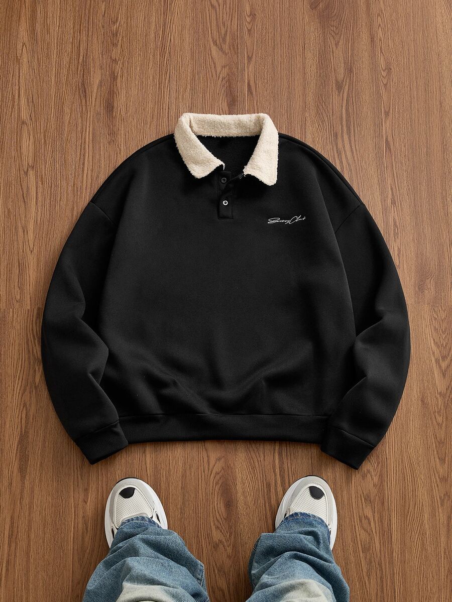 SWAVVY Sudaderas para hombre - Negro - Ver 1