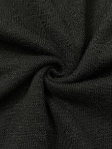 Nubod Atasan Rajut Pullover Elegan Ukuran Plus dengan Kerah V Berenda untuk Acara Komuter, Makan Malam, Pernikahan, dan Tamu, Warna Hitam untuk Musim Gugur dan Musim Dingin - Hitam - View 4