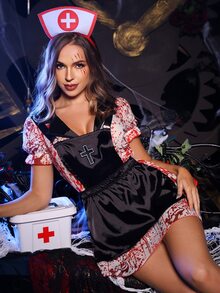 Fantasy Costume Fantasy Costume Women Cosplay Costumes - Black and White - View 1