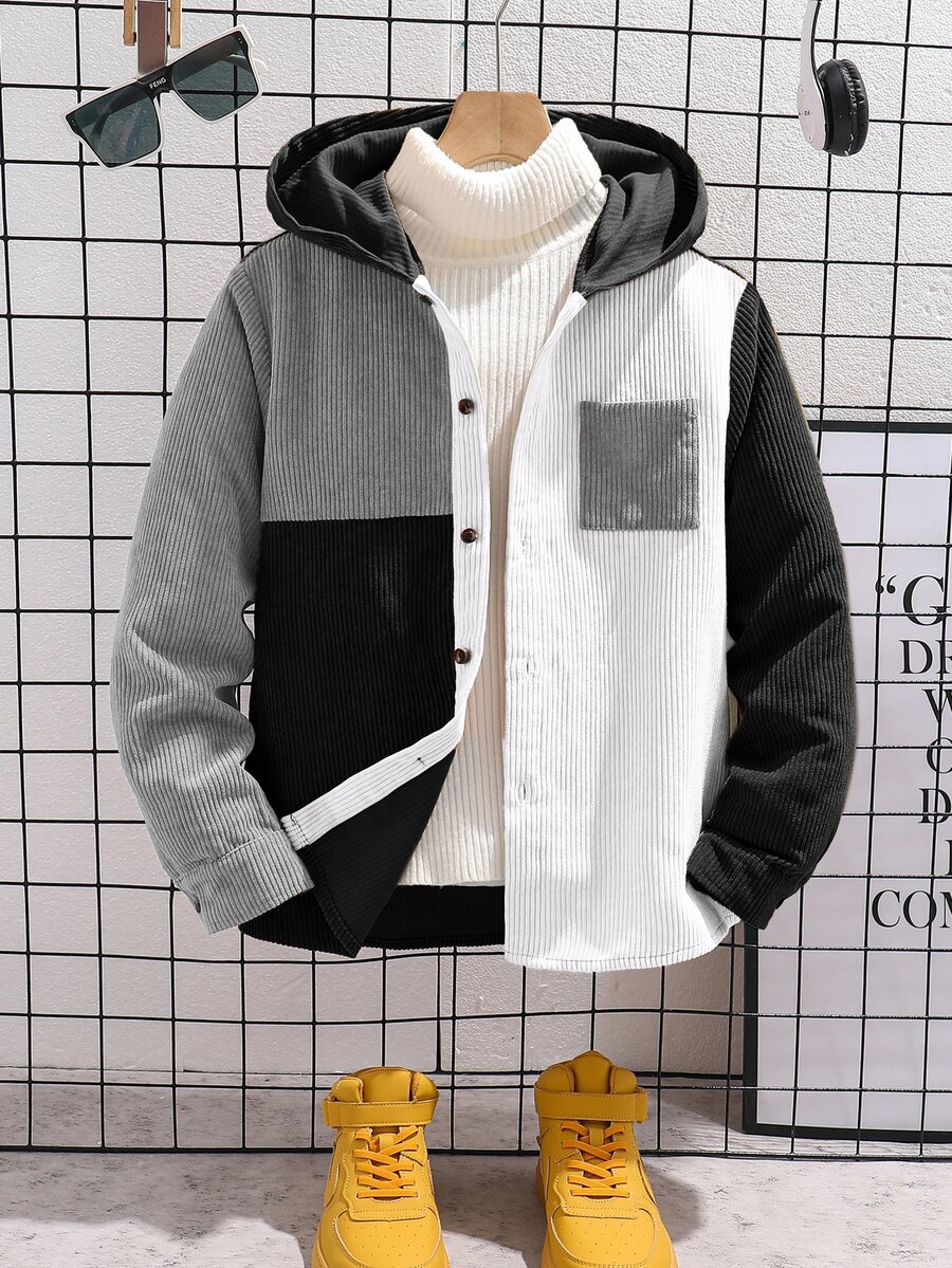 SHEIN 男童(大)襯衫 - 黑與白 - 查看 1