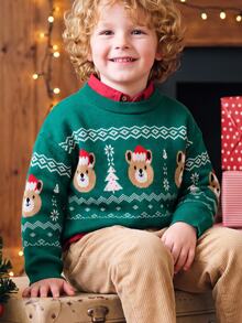 PrepCrw Young Boys Sweaters - Dark Green - View 2