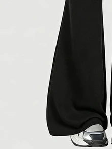 SHEIN Sparklyn Teen Girls Pants - Black and White - View 5