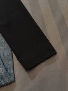 Attitoon Sudadera corta con cremallera, cordón y strass con diseño de araña - Negro - Ver 5