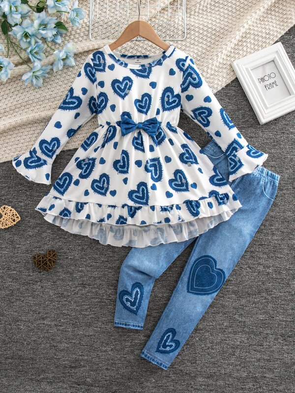 Elladie kids تنسيقات تي شيرت للفتيات الصغيرات