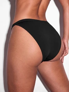 Slayform Slayform Women's Solid Color Daily Fitness Sports Panties - Black - View 5