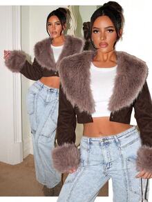 SHEIN SXY Women Jackets - Brown - View 1