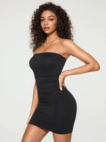 SHAPORA Women Shapewear Slips - Black - View 4