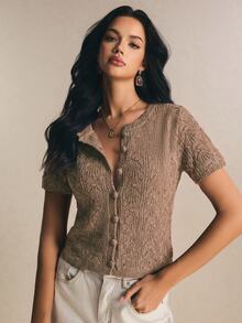 Poéselle Women Knit Tops - Khaki - View 7