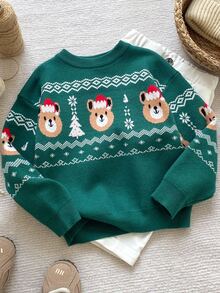 PrepCrw Young Boys Sweaters - Dark Green - View 1