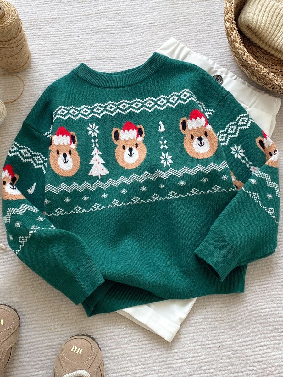 PrepCrw Young Boys Sweaters - Dark Green - View 1