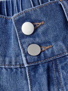 LUMIGAL High Waist Slant Pocket Jogger Jeans - Blue - View 7