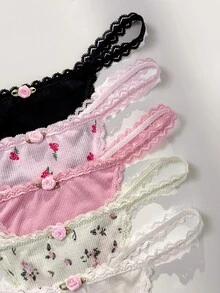 PetitDoll 2件組女款丁字褲 - 彩色 - 查看 4