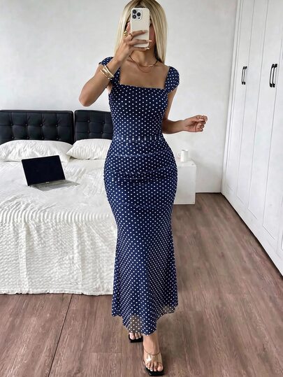 SHEIN EZwear فساتين نسائية طويلة