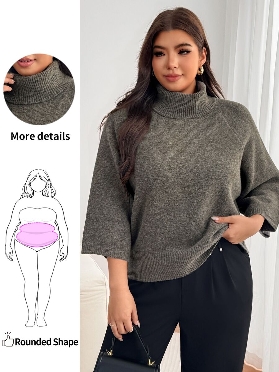 Enliva Sweater Ukuran Besar untuk Musim Dingin - Grey - View 1