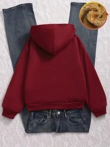 Sudaderas Niñas (8-12) - Burdeos - Ver 2