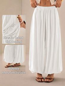 SHEIN PETITE Women Pants - White - View 7