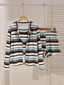 Tween Girls Outerwear Co-Ords - Brown - View 3