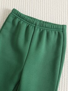 SHEIN 男嬰恐龍印花 3D 設計袋鼠口袋運動衫與運動長褲套裝 - 彩色 - 查看 7