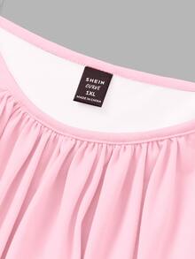 SHEIN EZwear Plus 3pcs Round Neck Ruched Cami Top - Multicolor - View 4