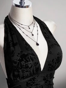 SHEIN ICON 加大洋裝 - 黑色 - 查看 6