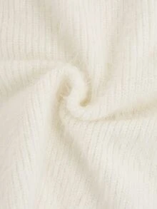 GlowEve Sweater Bahu Jatuh Motif Bunga Stereo - Krem - View 6
