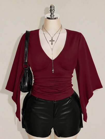 SHEIN ICON Plus Size Women Tops Fall