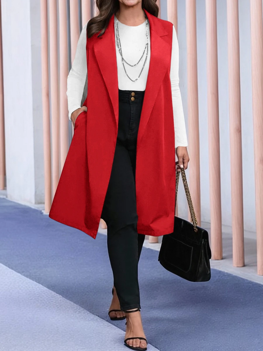 EMERY ROSE Chaquetas de talla grande - Rojo - Ver 1