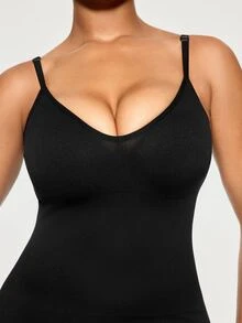 SHAPORA Women's Comfortable Skin-Friendly Plus Size Shaping Dress - Black - View 6