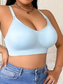 Moonlight&Mama Plus Size Maternity Bras - Blue - View 5
