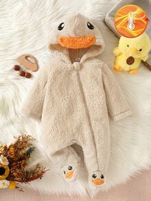 SHEIN Newborn Baby Jumpsuits - Apricot - View 5