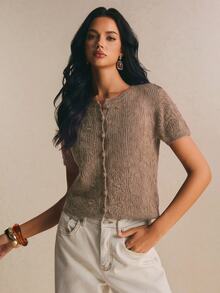 Poéselle Women Knit Tops - Khaki - View 5