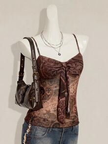 SHEIN ICON 女士背心 - 棕色 - 查看 4